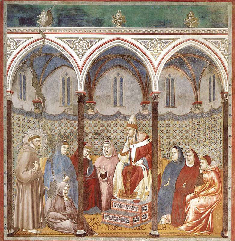 Seventeen-Saint Francis Preaching before Honorius Three